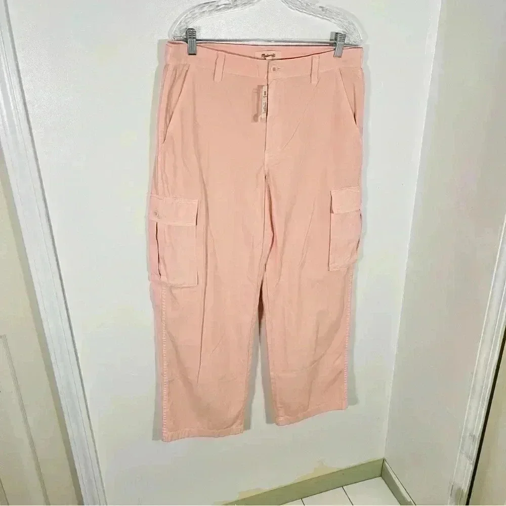 NWT Madewell Garment-Dyed Low-Slung Straight Cargo Pants